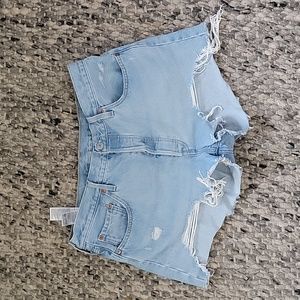 Levi's 501 denim shorts cut off size w34 34 short frayed ripped